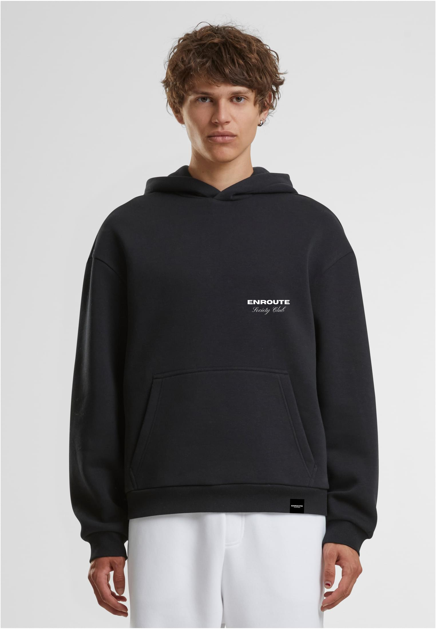 Society Club - Loose Fit Hoodie - Black