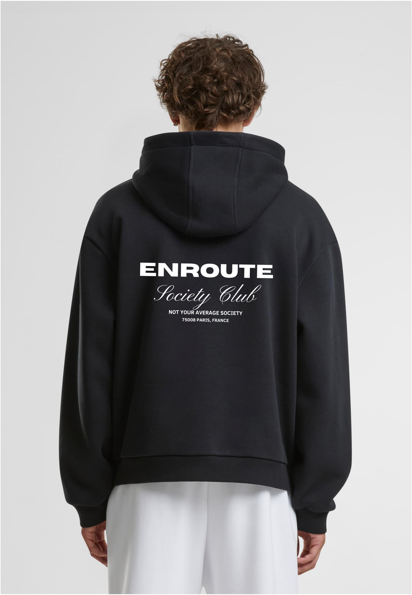 Society Club - Loose Fit Hoodie - Black