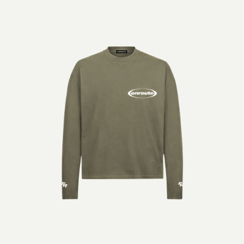 UNSPOKEN OVERSIZED BOXY LS TEE - VINTAGE GREEN