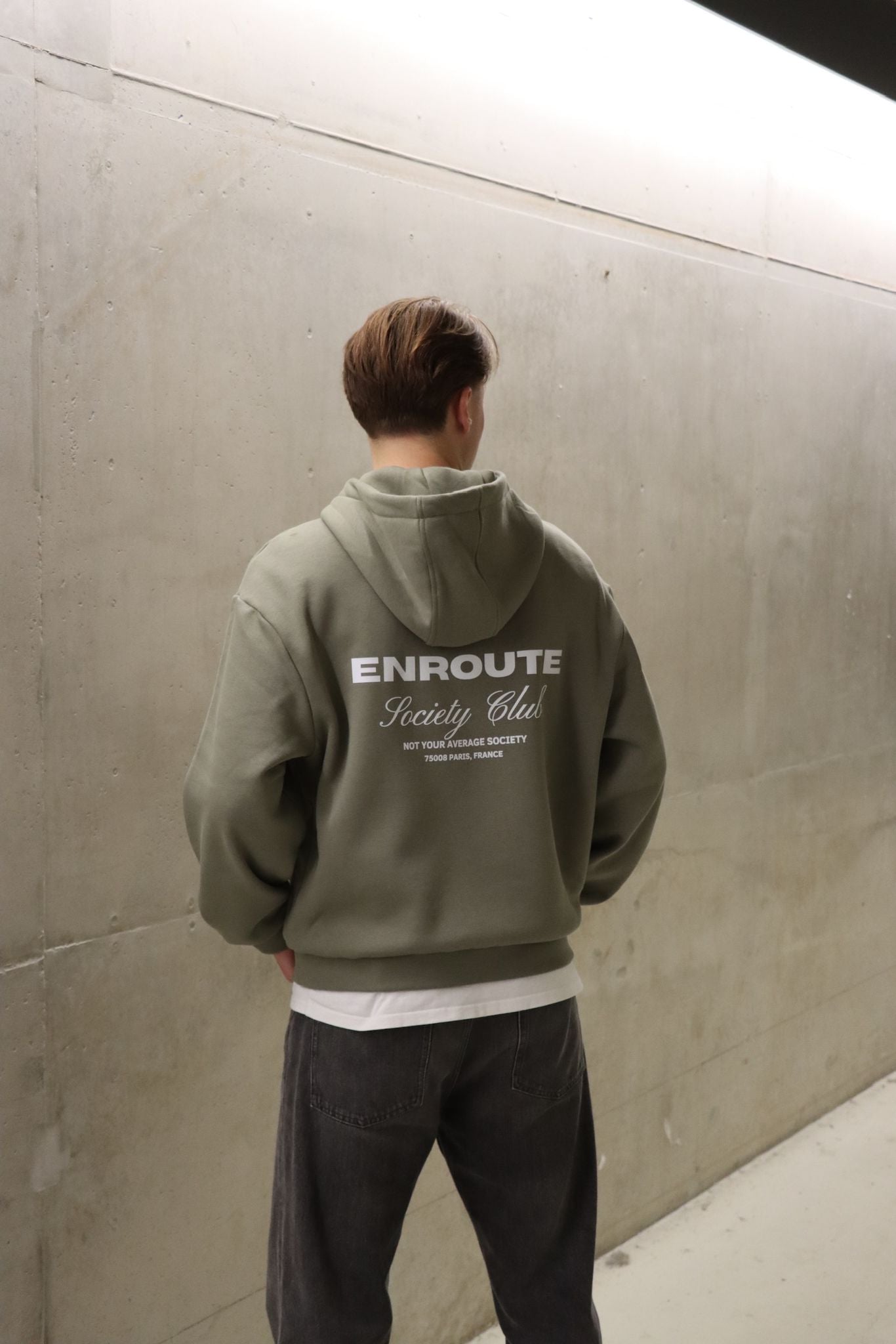 Society Club - Loose Fit Hoodie - Paleolive