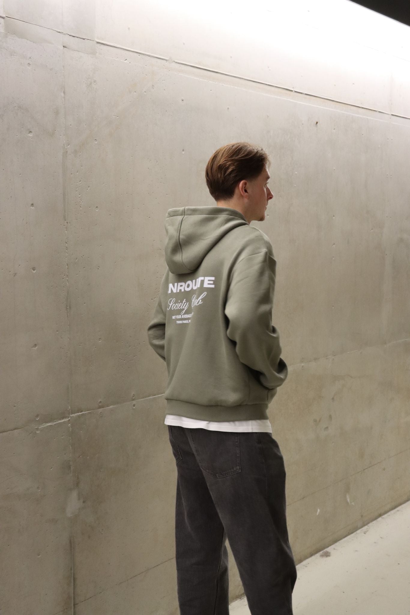 Society Club - Loose Fit Hoodie - Paleolive