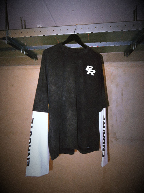 Unspoken Layered LS Tee - Dark Grey